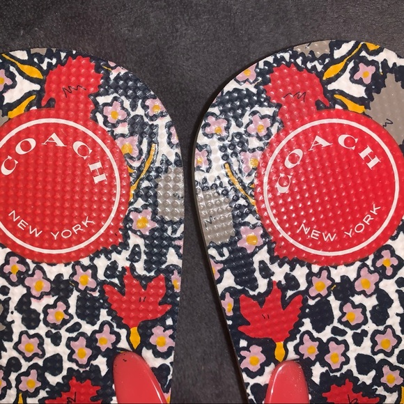 Coach Allison Coral Flip Flops - Picture 3 of 4